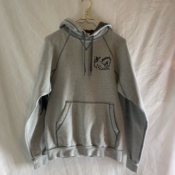 Animals to Wear Vintage Horse Graphic Hoodie 2004 Gray Small - Picture 1 of 8